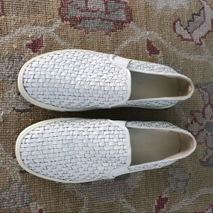 Vince Leather Braided Slip Ons